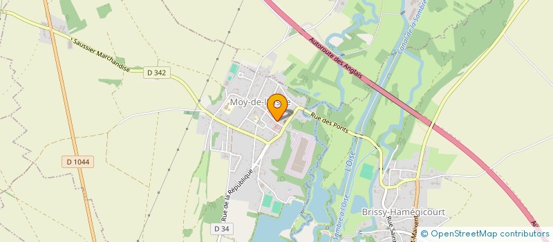 localisation de l'entreprise ERDV INVEST à MOY-DE-L'AISNE