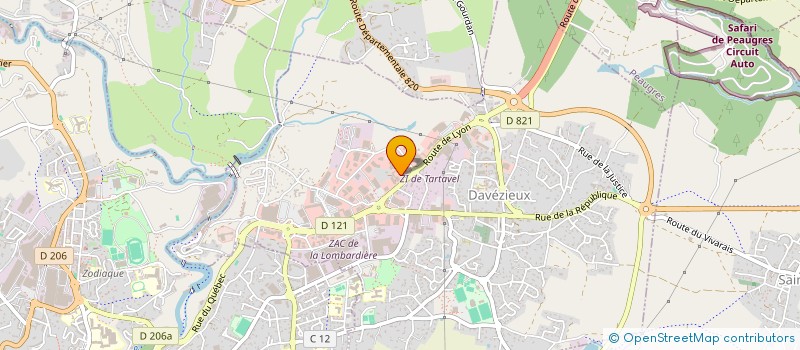 localisation de l'entreprise ERE BIO à DAVEZIEUX
