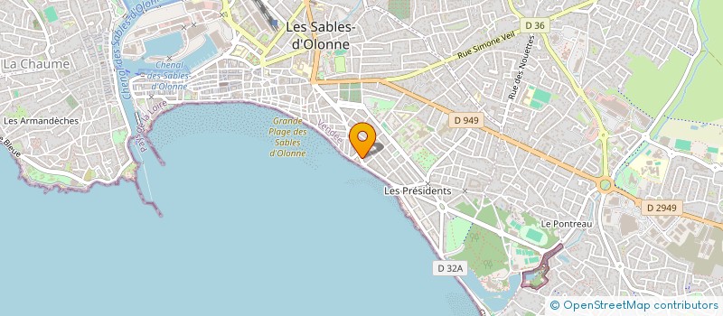 localisation de l'entreprise ERE CONCEPT à LES SABLES D'OLONNE