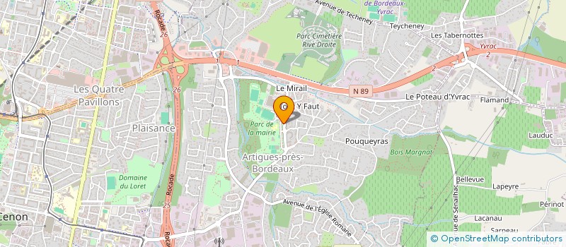 localisation de l'entreprise EREBA  ARTIGUES-PRES-BORDEAUX