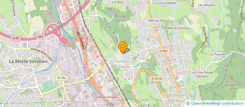 localisation de l'entreprise EREBUS à CHAMBERY