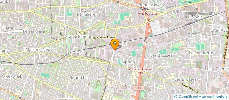 localisation de l'entreprise EREC à VILLEURBANNE