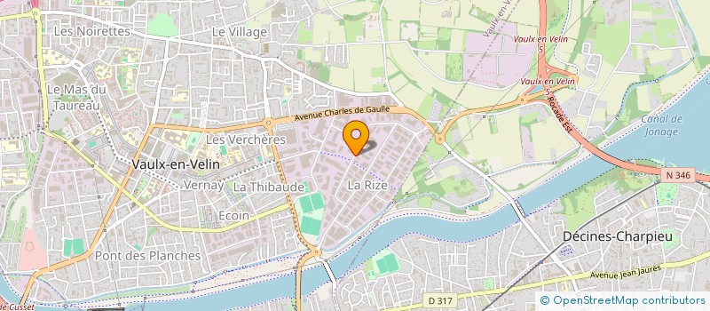 localisation de l'entreprise EREC  VAULX-EN-VELIN