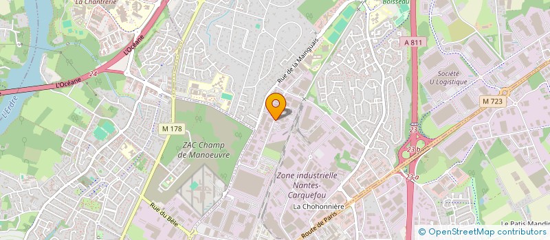 localisation de l'entreprise ERECCA  CARQUEFOU