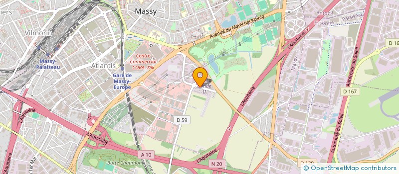 localisation de l'entreprise ERECOM à MASSY
