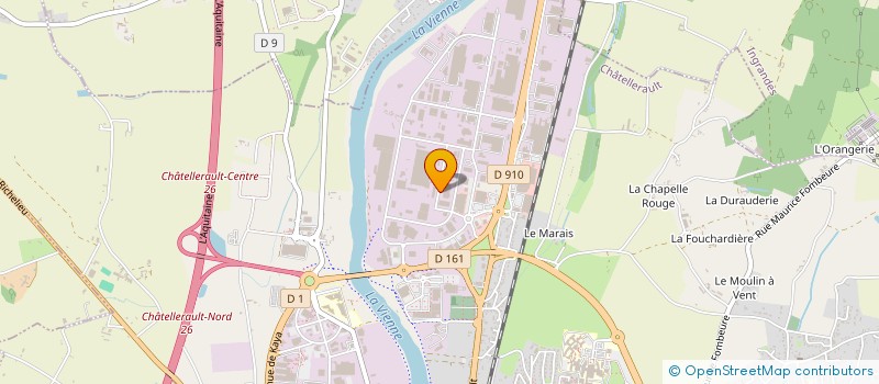 localisation de l'entreprise EREDIS CENTRE OUEST à CHATELLERAULT