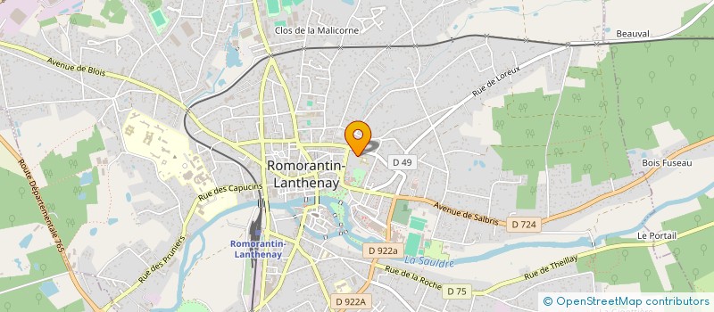 localisation de l'entreprise EREINEVA 73 à ROMORANTIN-LANTHENAY