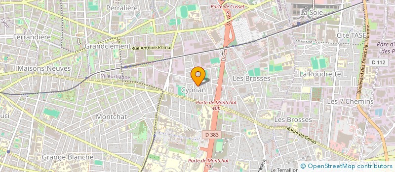 localisation de l'entreprise EREL à VILLEURBANNE