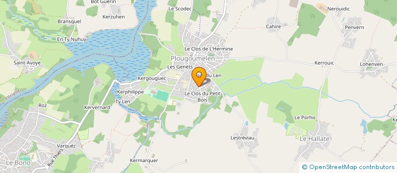 localisation de l'entreprise ERELLAN  PLOUGOUMELEN