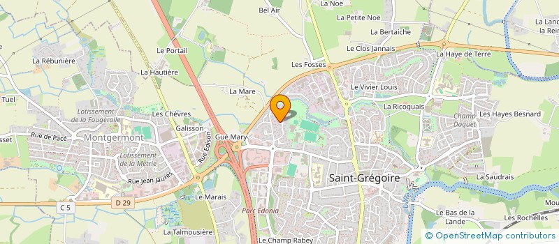localisation de l'entreprise EREM  SAINT-GREGOIRE