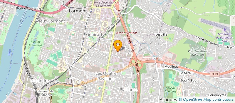 localisation de l'entreprise EREN 33 à LORMONT