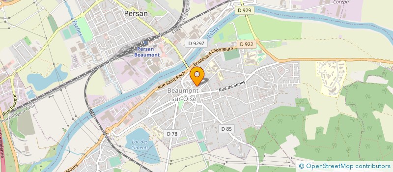 localisation de l'entreprise ERES  BEAUMONT-SUR-OISE