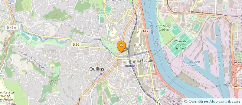 localisation de l'entreprise ERES FOOTBALL CLUB  OULLINS-PIERRE-BENITE