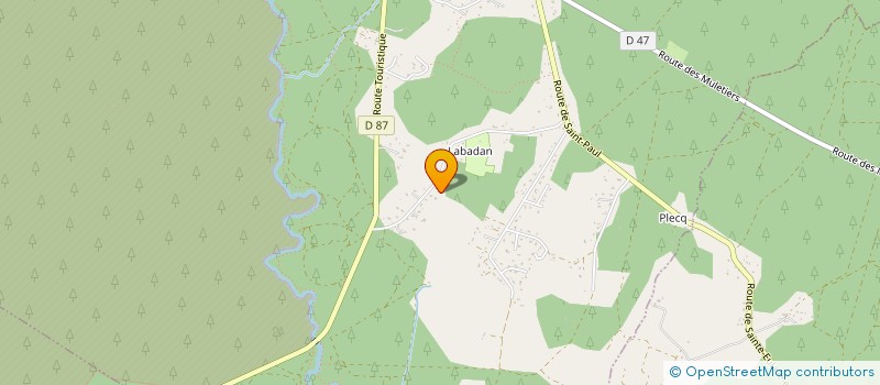 localisation de l'entreprise ERET  SAINTE-EULALIE-EN-BORN