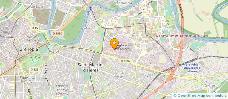 localisation de l'entreprise ERETEC à SAINT-MARTIN-D'HERES