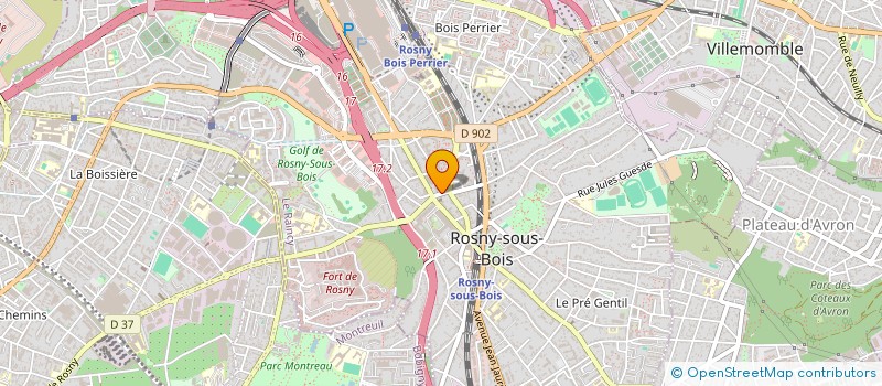 localisation de l'entreprise ERETZ à ROSNY-SOUS-BOIS