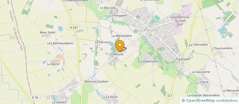 localisation de l'entreprise EREVA WHEELS à LA PLANCHE