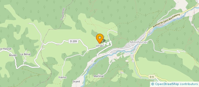 localisation de l'entreprise EREZY à MONTFERRIER