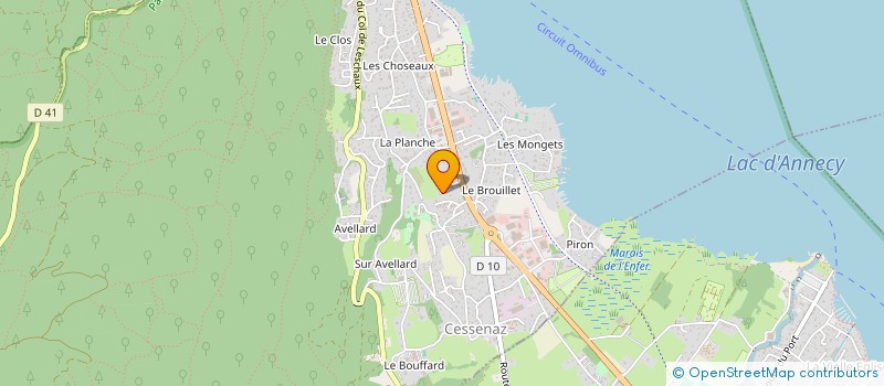 localisation de l'entreprise ERF CONSEIL à SEVRIER