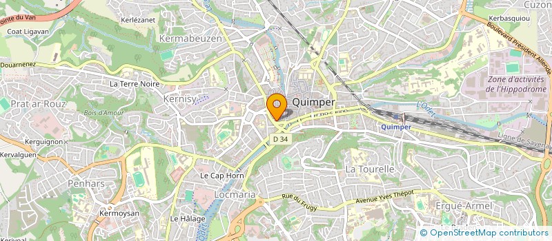 localisation de l'entreprise ERF TRADING à QUIMPER