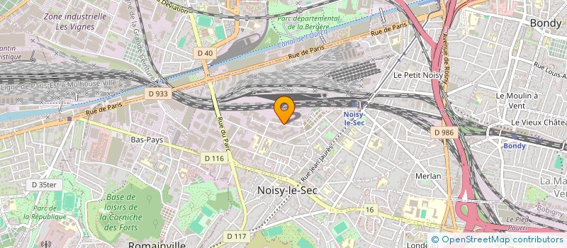 localisation de l'entreprise ERFA DISTRIBUTION à NOISY-LE-SEC