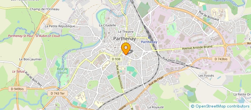 localisation de l'entreprise ERFHI à PARTHENAY