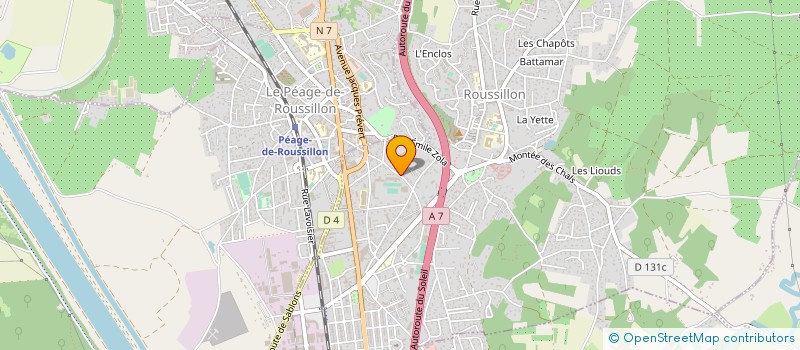 localisation de l'entreprise ERFIM ETUD REAL INSTRUM MUSIQU à ROUSSILLON