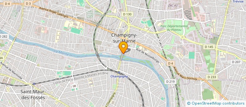 localisation de l'entreprise ERG à CHAMPIGNY-SUR-MARNE