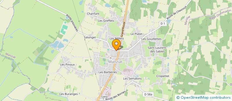 localisation de l'entreprise ERG à MANZIAT