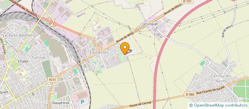 localisation de l'entreprise ERGA à REIMS