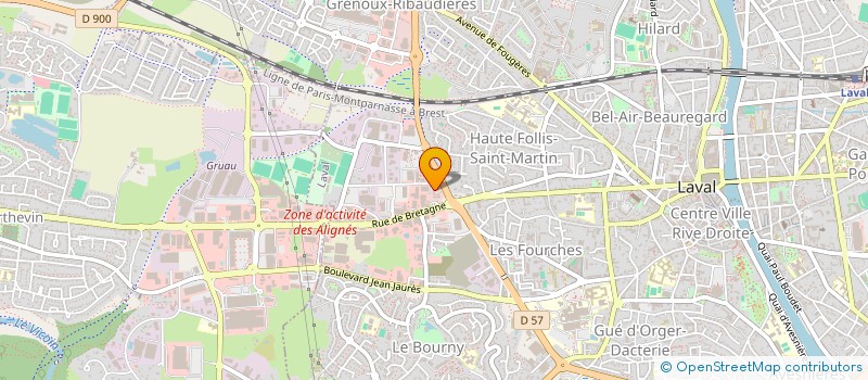 localisation de l'entreprise ERGALIS MANAGEMENT à LAVAL