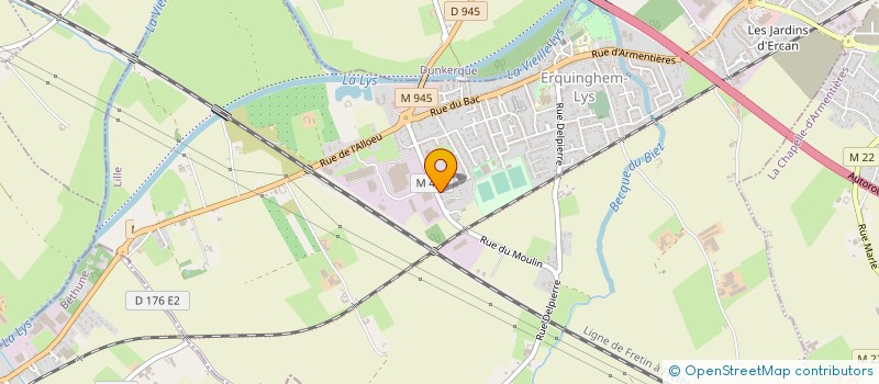 localisation de l'entreprise ERGB  ERQUINGHEM-LYS
