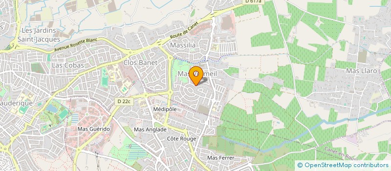 localisation de l'entreprise ERGE  PERPIGNAN