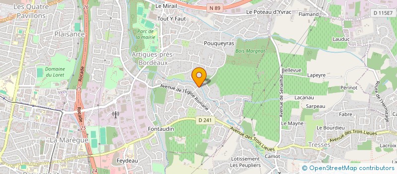 localisation de l'entreprise ERGE ETUD REAL GENEN ELECTRIQU à ARTIGUES-PRES-BORDEAUX