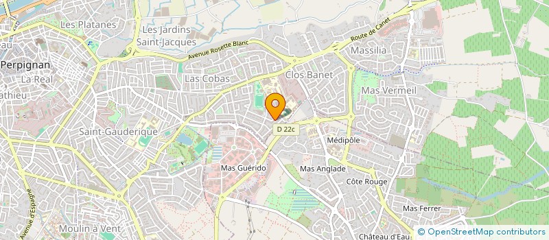 localisation de l'entreprise ERGEMA à PERPIGNAN