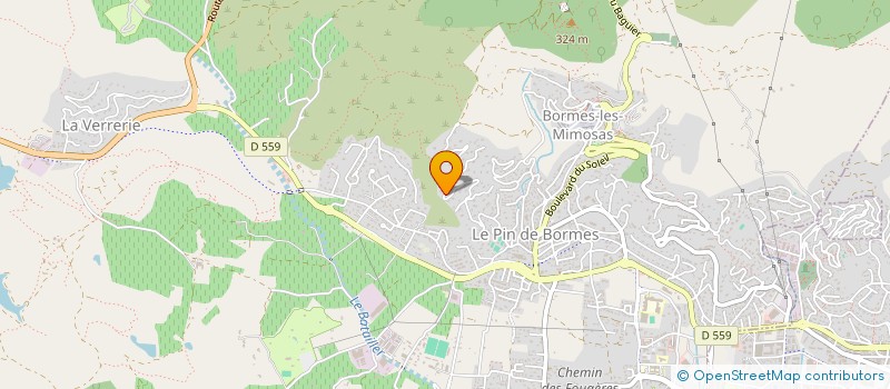 localisation de l'entreprise ERGIE à BORMES-LES-MIMOSAS