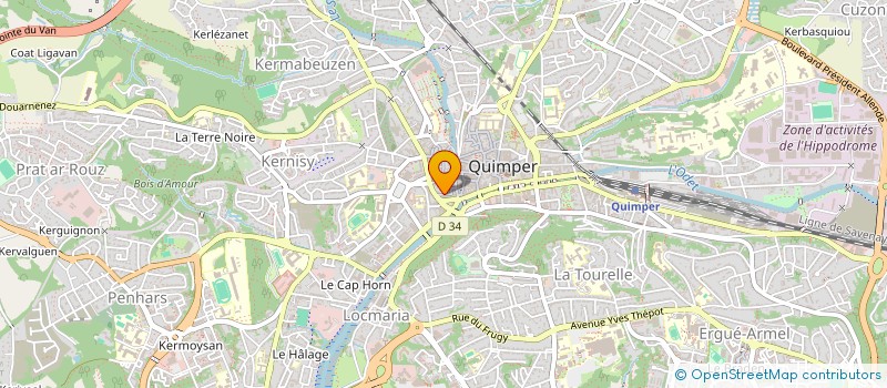 localisation de l'entreprise ERGO à QUIMPER