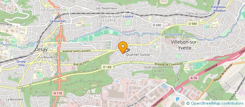 localisation de l'entreprise ERGO à VILLEBON-SUR-YVETTE