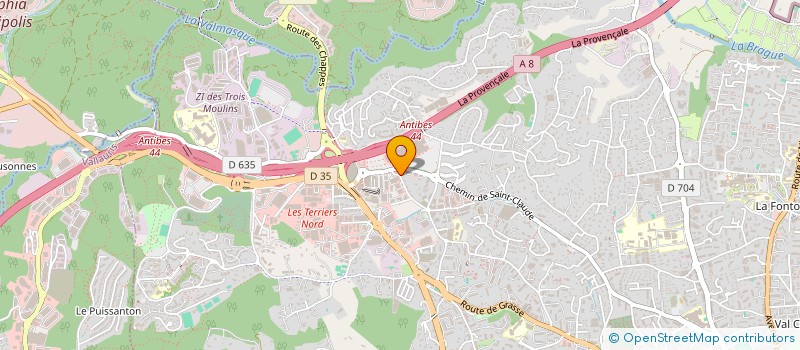 localisation de l'entreprise ERGO CONCEPT SARL à ANTIBES