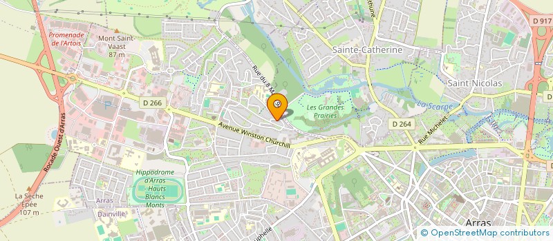 localisation de l'entreprise ERGO VTC à ARRAS