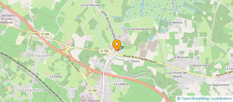localisation de l'entreprise ERGONOMIA à HAUTE-GOULAINE