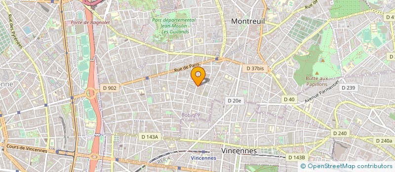 localisation de l'entreprise ERGORYTHME à MONTREUIL