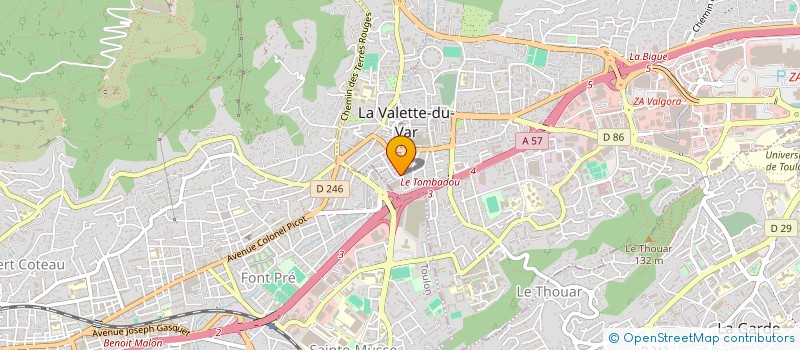 localisation de l'entreprise ERGOS 83 à LA VALETTE-DU-VAR