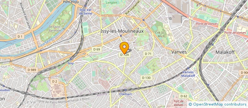 localisation de l'entreprise ERGOS (ETUDE, REALISATION, GESTION DES OEUVRES SOCIALES) à ISSY-LES-MOULINEAUX