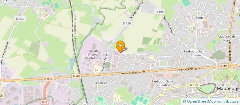 localisation de l'entreprise ERGOSANIT  MAUBEUGE