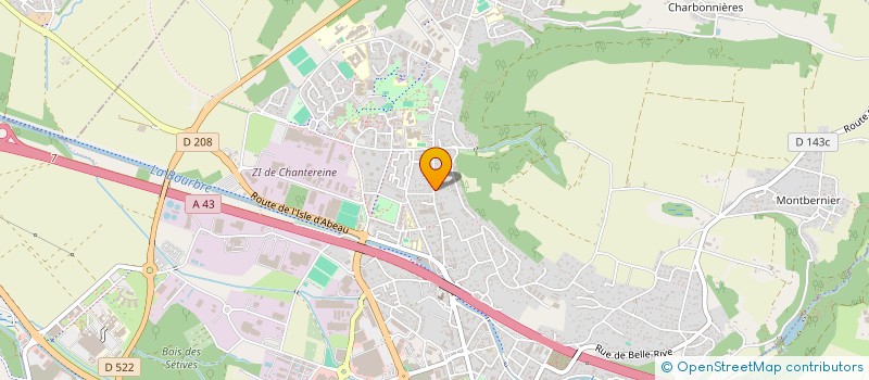 localisation de l'entreprise ERGOSANT R2A à BOURGOIN-JALLIEU