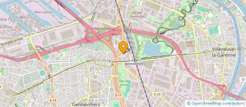 localisation de l'entreprise ERGOSCREEN à GENNEVILLIERS