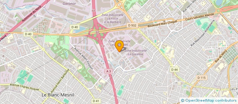 localisation de l'entreprise ERGOTECHNO IDF à AULNAY-SOUS-BOIS
