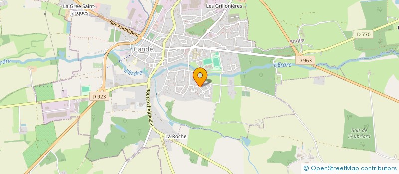 localisation de l'entreprise ERGRAC  CANDE