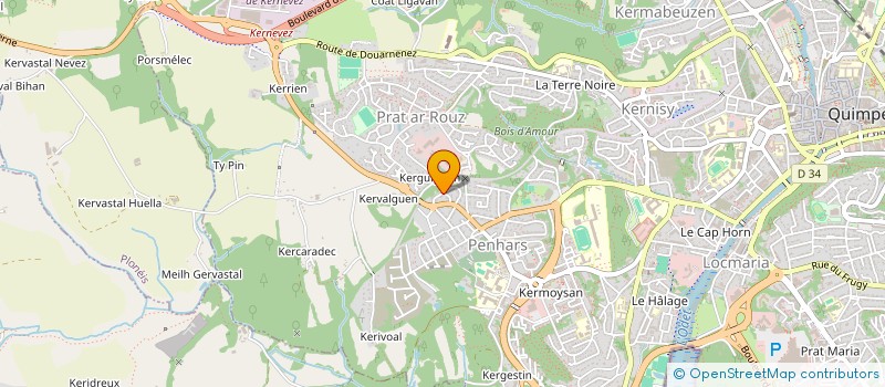 localisation de l'entreprise ERGUE QUIMPER HANDBALL (EQHB) à QUIMPER